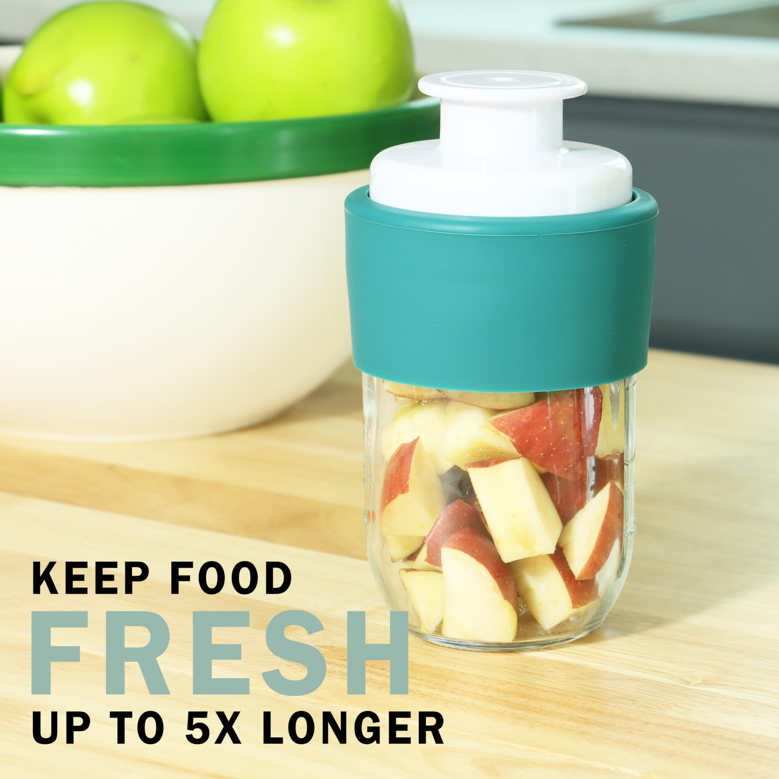Avid Armor pantry scene demonstrates organized jars with secure vacuum seals