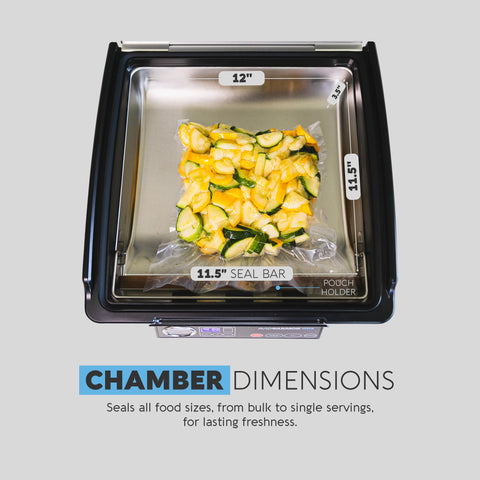 Avid Armor USV32's 11.5-inch chamber bar speeds batch sealing.