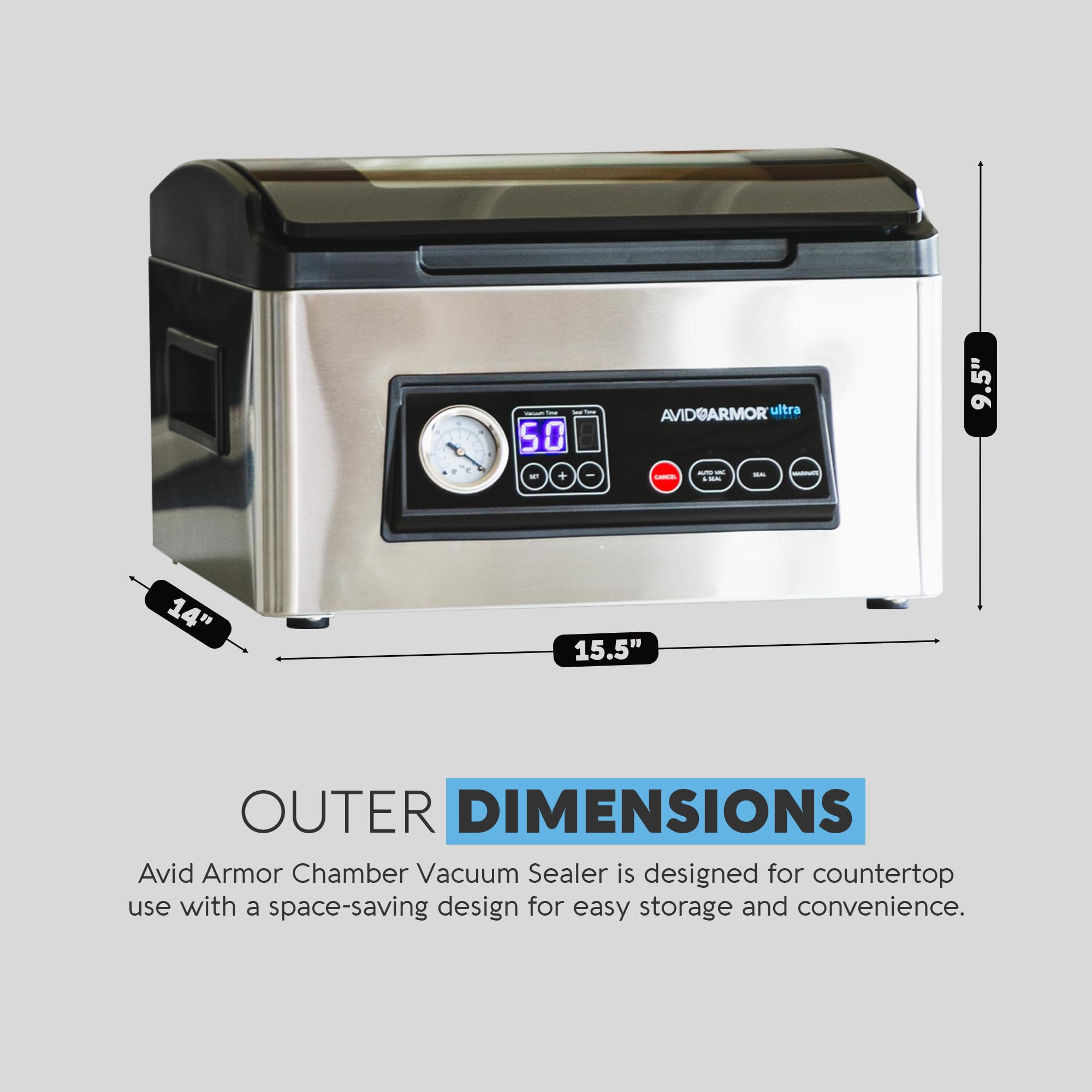 Avid Armor USV32 chamber marination showcases enhanced flavor without mess.