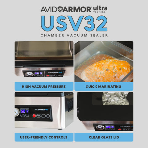Avid Armor USV32 with one-touch controls enables precise sealing with minimal effort.