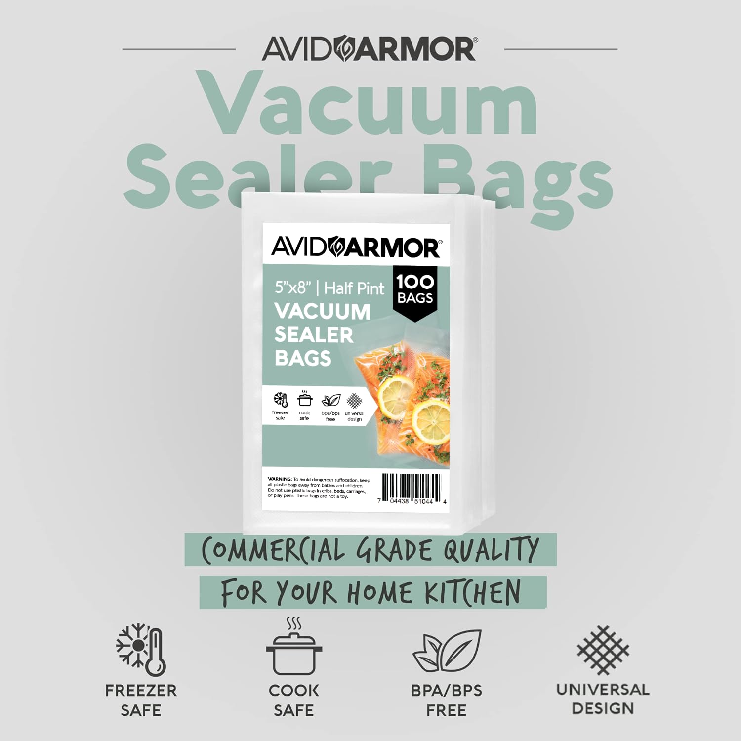 Avid Armor vacuum bags ready for sous vide and long-term freezer storage