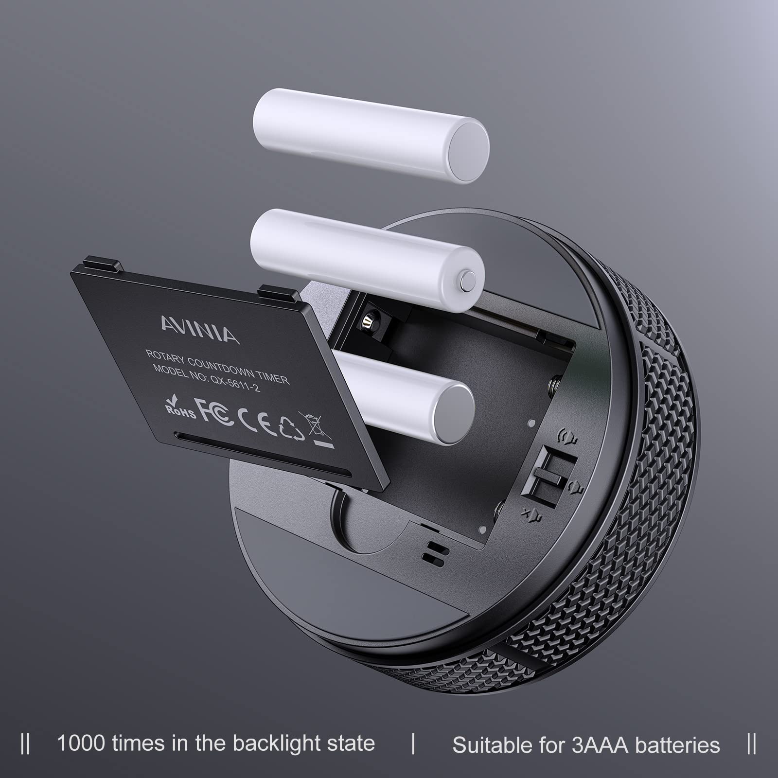 AVINIA timer 90dB alarm provides audible reminders in busy spaces.