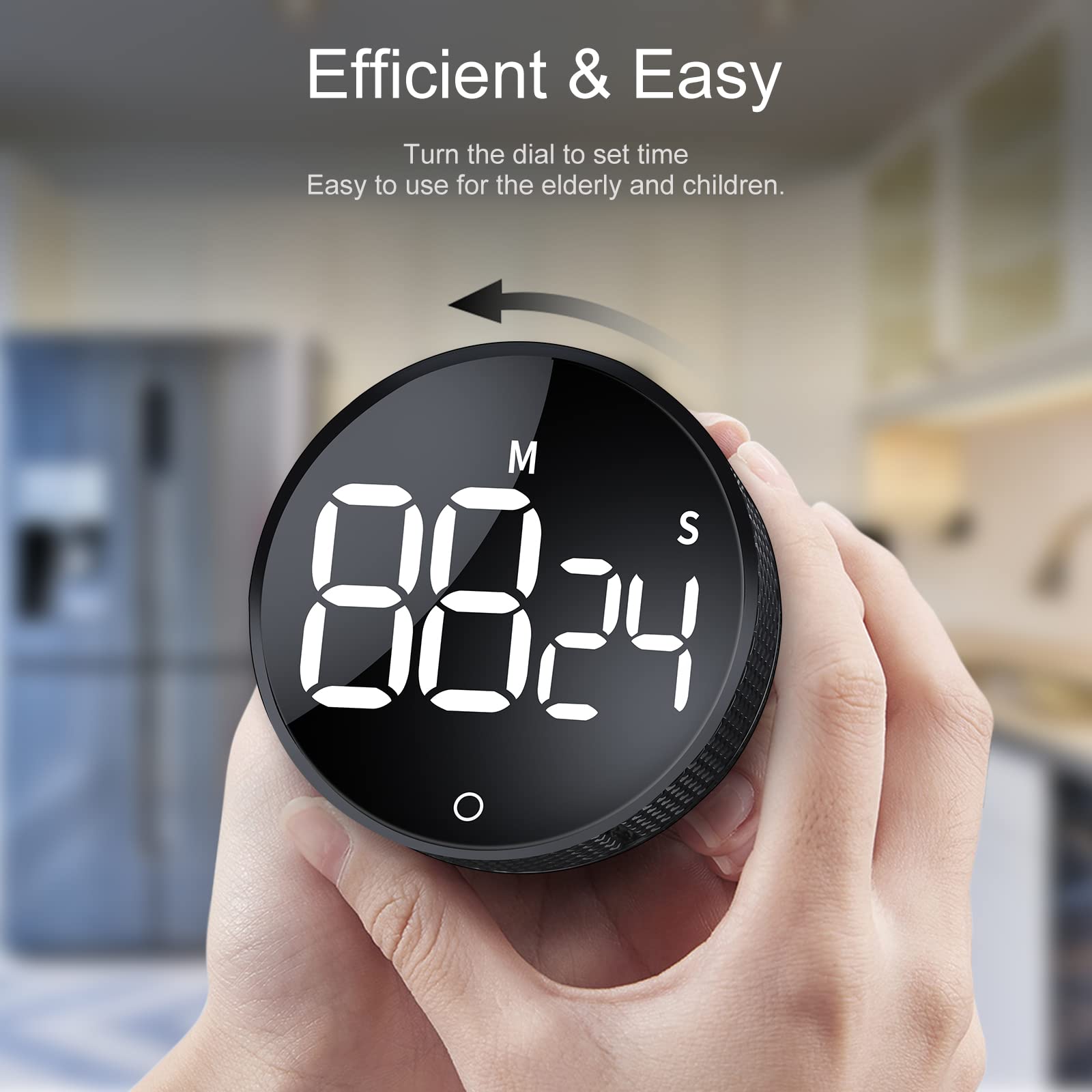 AVINIA digital timer magnetic back sticks to fridge for easy placement.