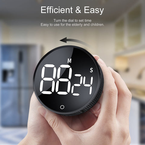 AVINIA digital timer magnetic back sticks to fridge for easy placement.