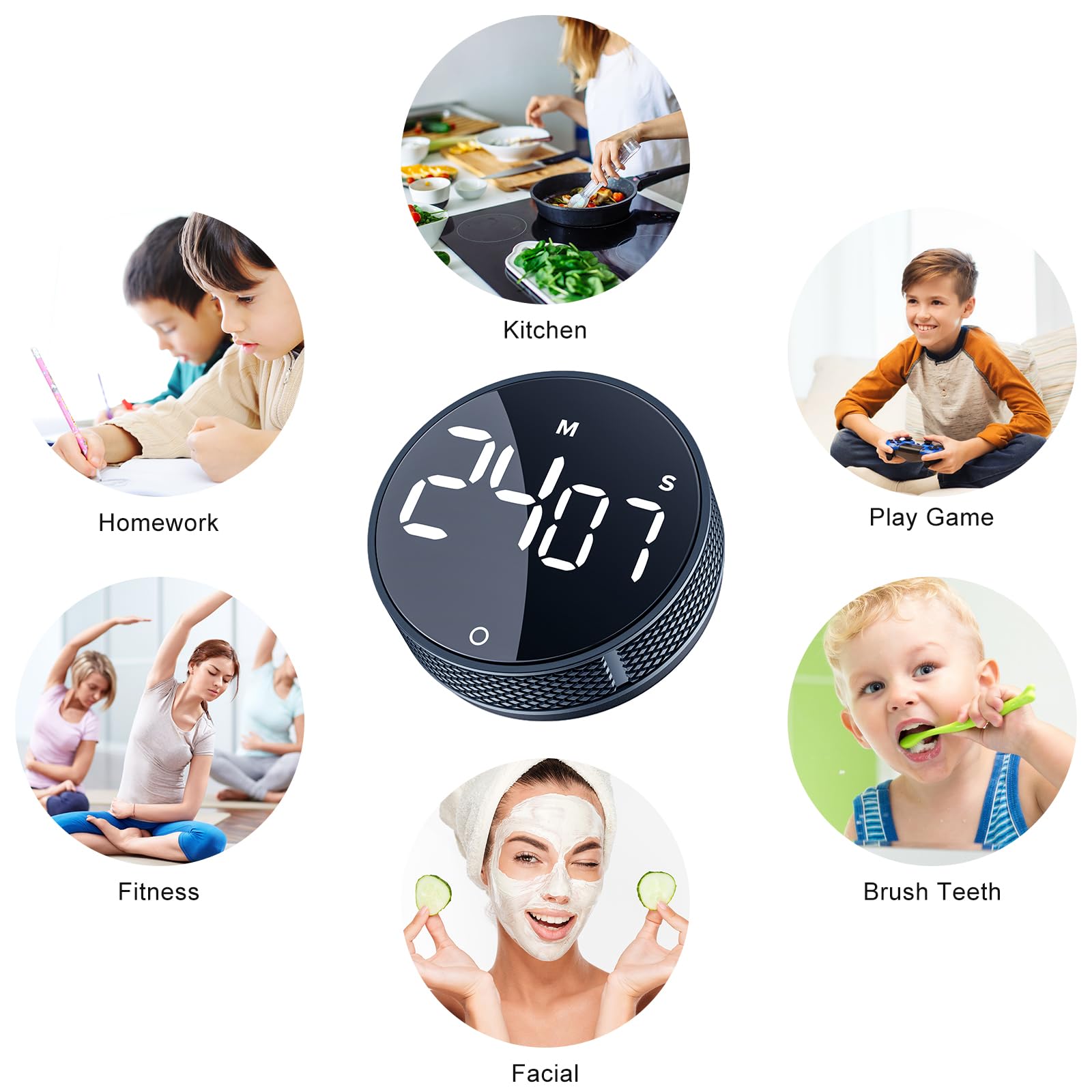 AVINIA timer loud alarm alerts up to 90 dB across the room