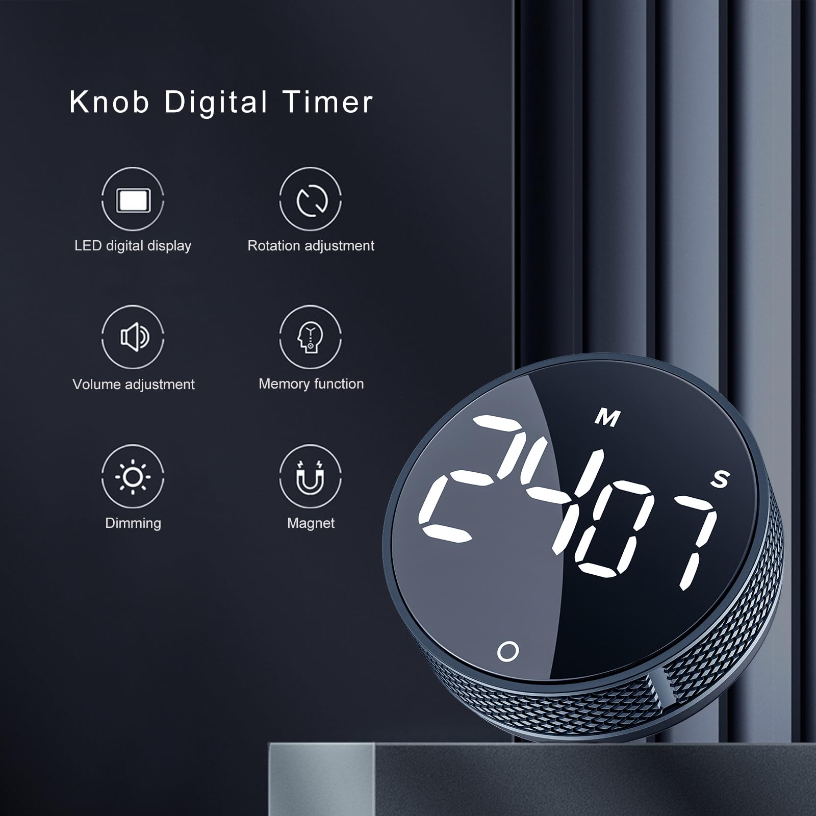 AVINIA timer magnetic back sticks to refrigerators for hands-free timing