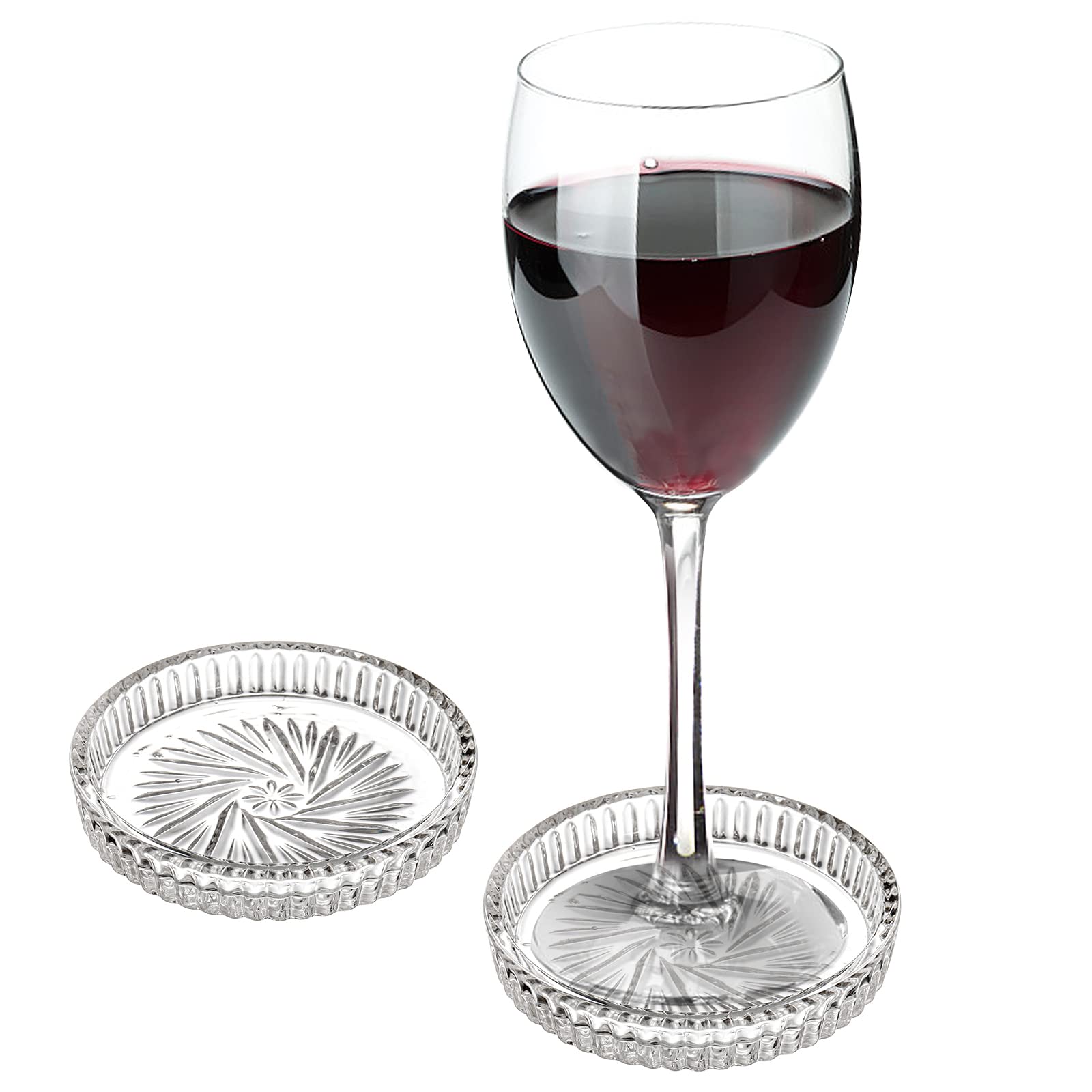 AVLA dishwasher-safe glass coasters simplify cleanup after meals.