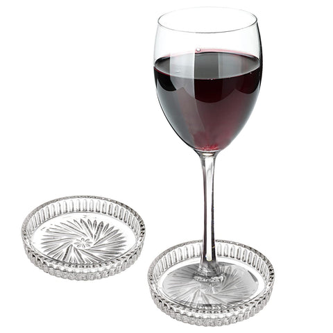 AVLA dishwasher-safe glass coasters simplify cleanup after meals.