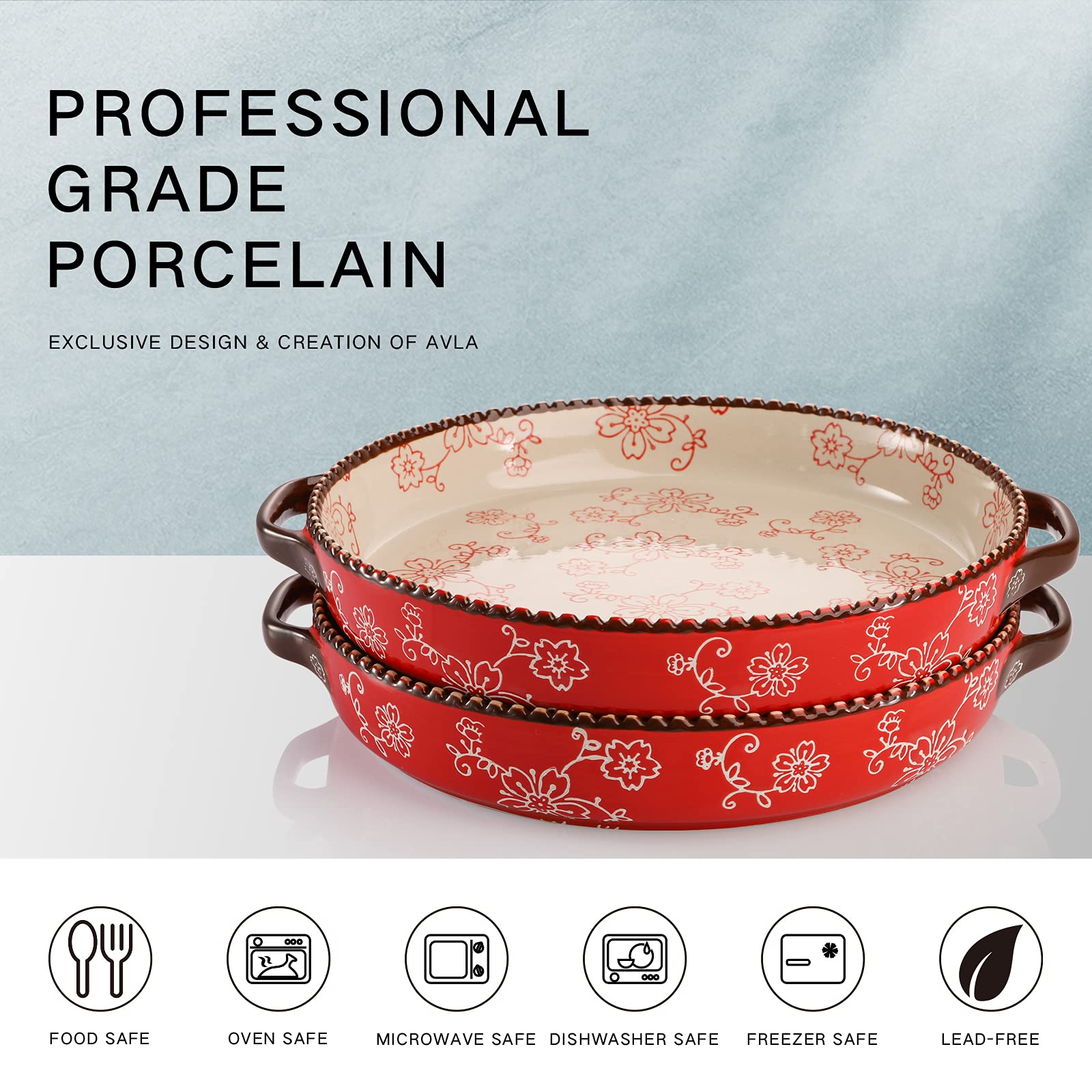 Deep 28-ounce quiche plate ideal for lasagna and roasted vegetables.