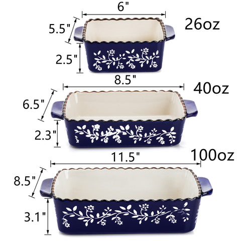 AVLA large rectangular baking dish ready for lasagna and casseroles.