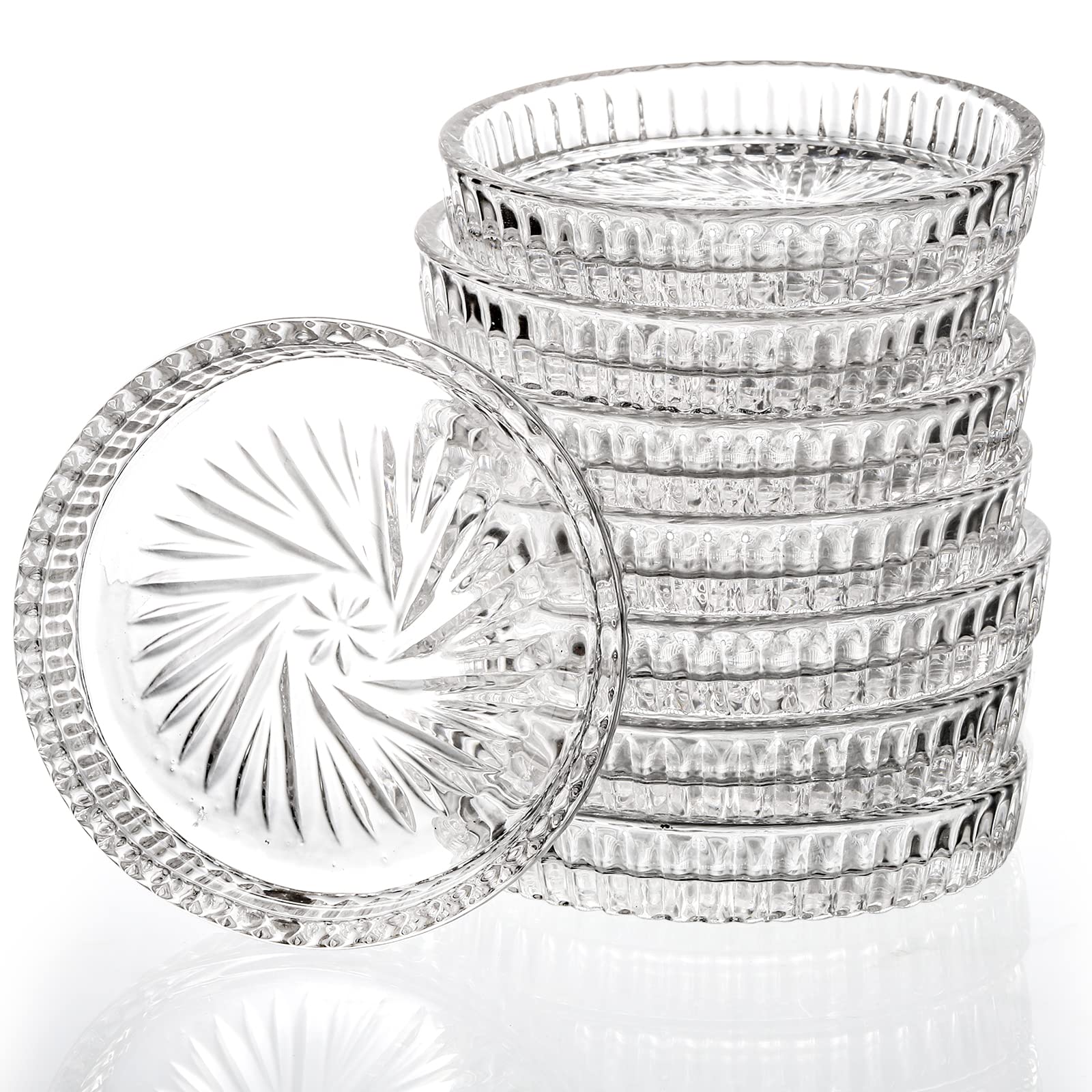 AVLA round glass coaster protects dining surfaces at home and cafes.