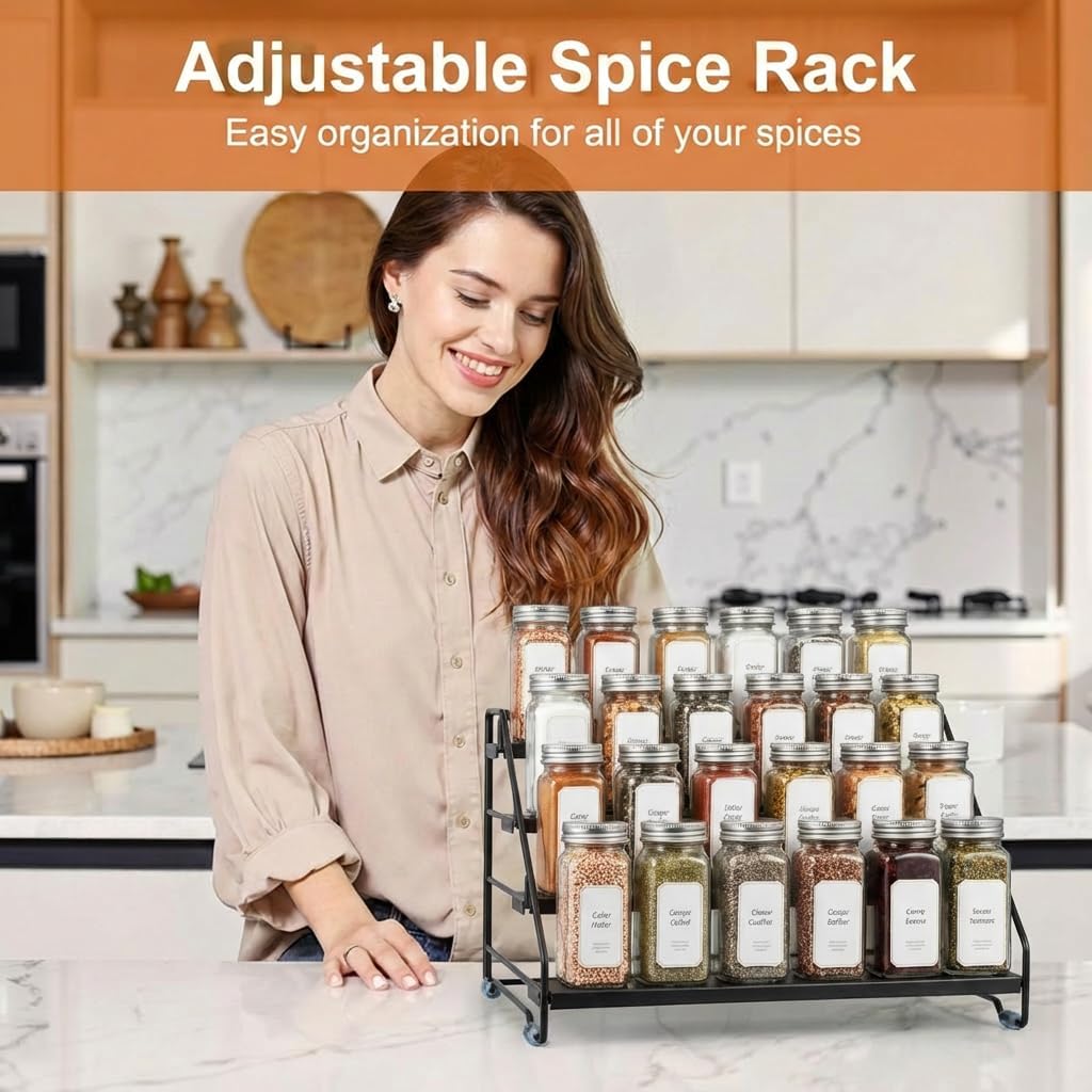 AVMDOM cabinet-fit spice rack fits standard storage spaces