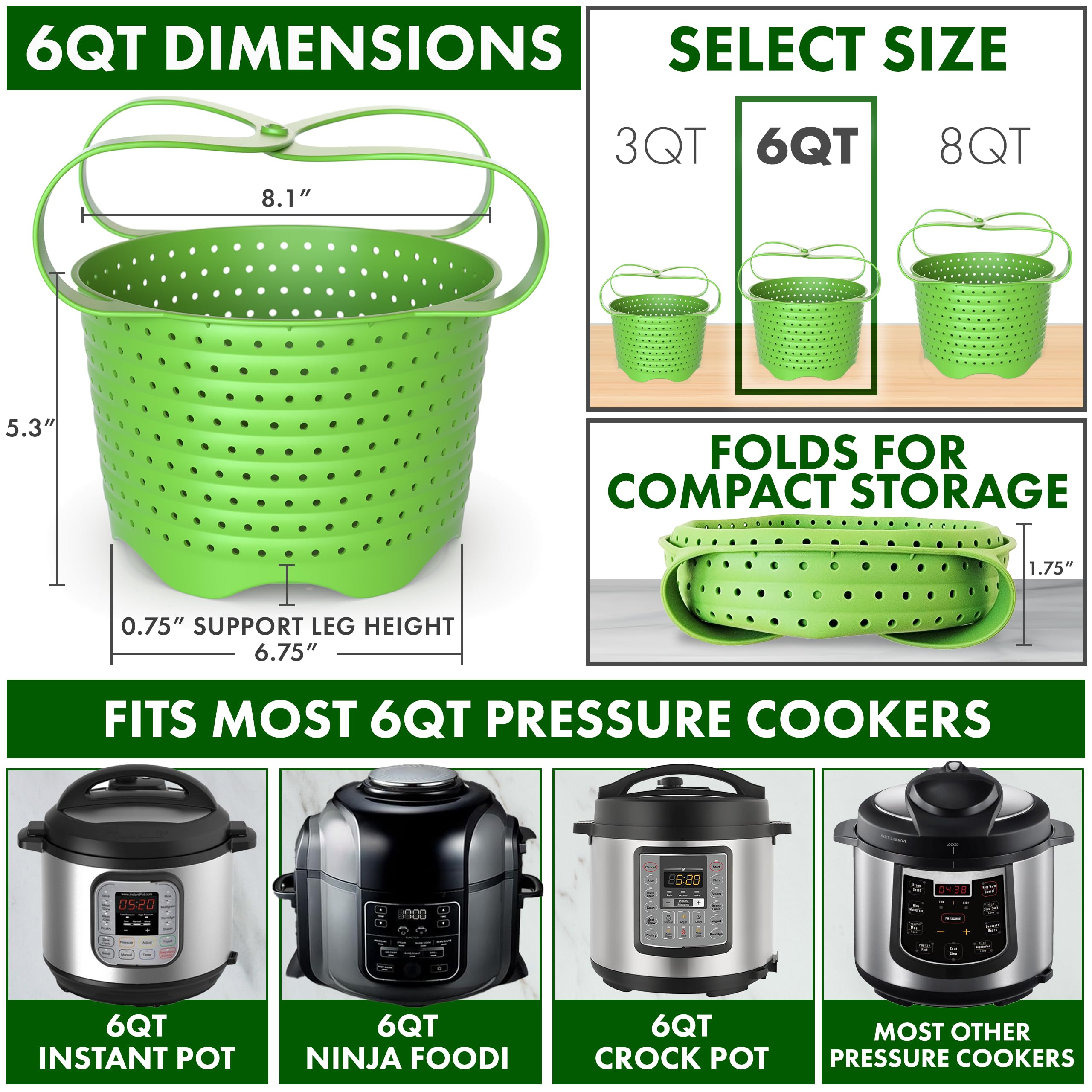Ninja Foodi compatibility with Avokado silicone steamer basket illustration