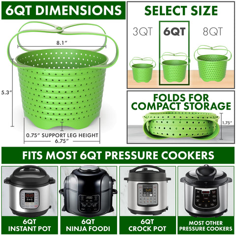 Ninja Foodi compatibility with Avokado silicone steamer basket illustration