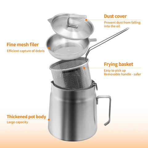 AVOWB.T.Q 68oz capacity highlights batch frying and storage