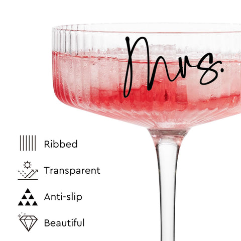 AW BRIDAL his and hers engraved glasses add a personal touch to celebrations