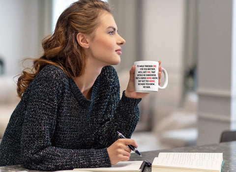 AW Fashions 11oz ceramic mug is dishwasher and microwave safe for everyday use.
