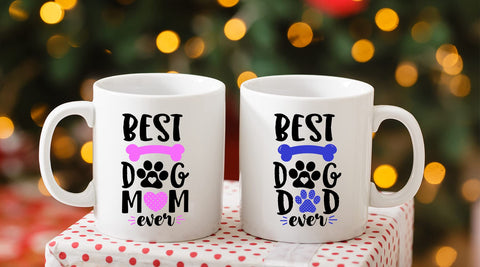 AW Fashions Best Dog Mom Best Dog Dad mugs dishwasher safe for easy cleaning