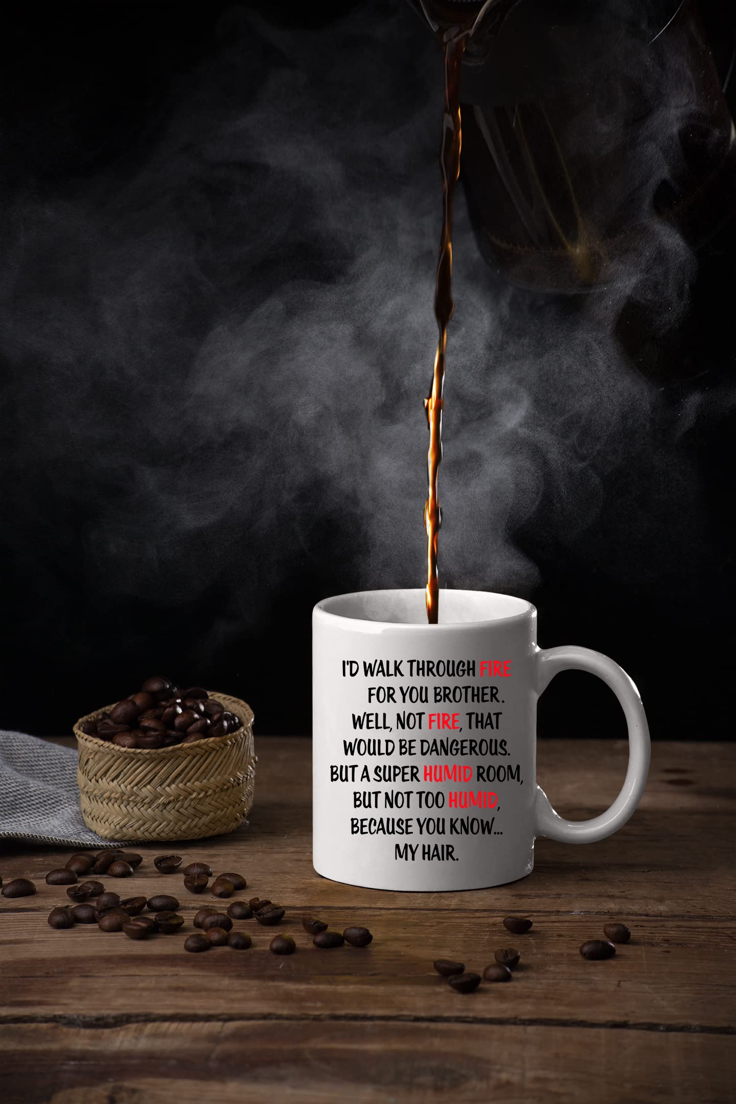 AW Fashions ceramic mug features dual print for visible message from any angle.
