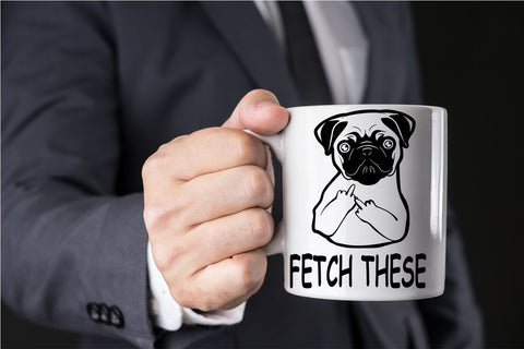 AW Fashions Double-sided print mug design for left or right handed use.