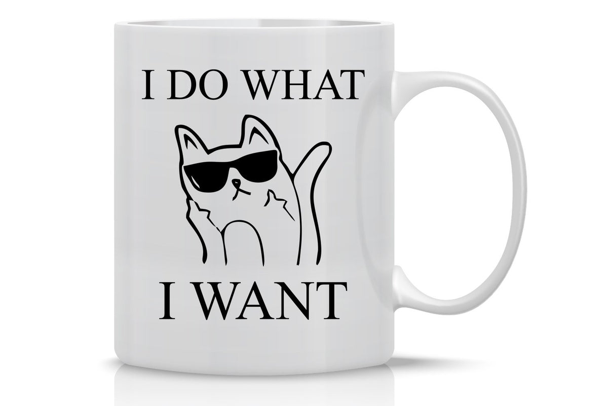 AW Fashions Grumpy Cat Mug front view—durable stoneware for daily coffee.