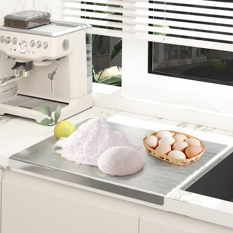 awagas dishwasher-safe stainless steel cutting board for easy cleanup