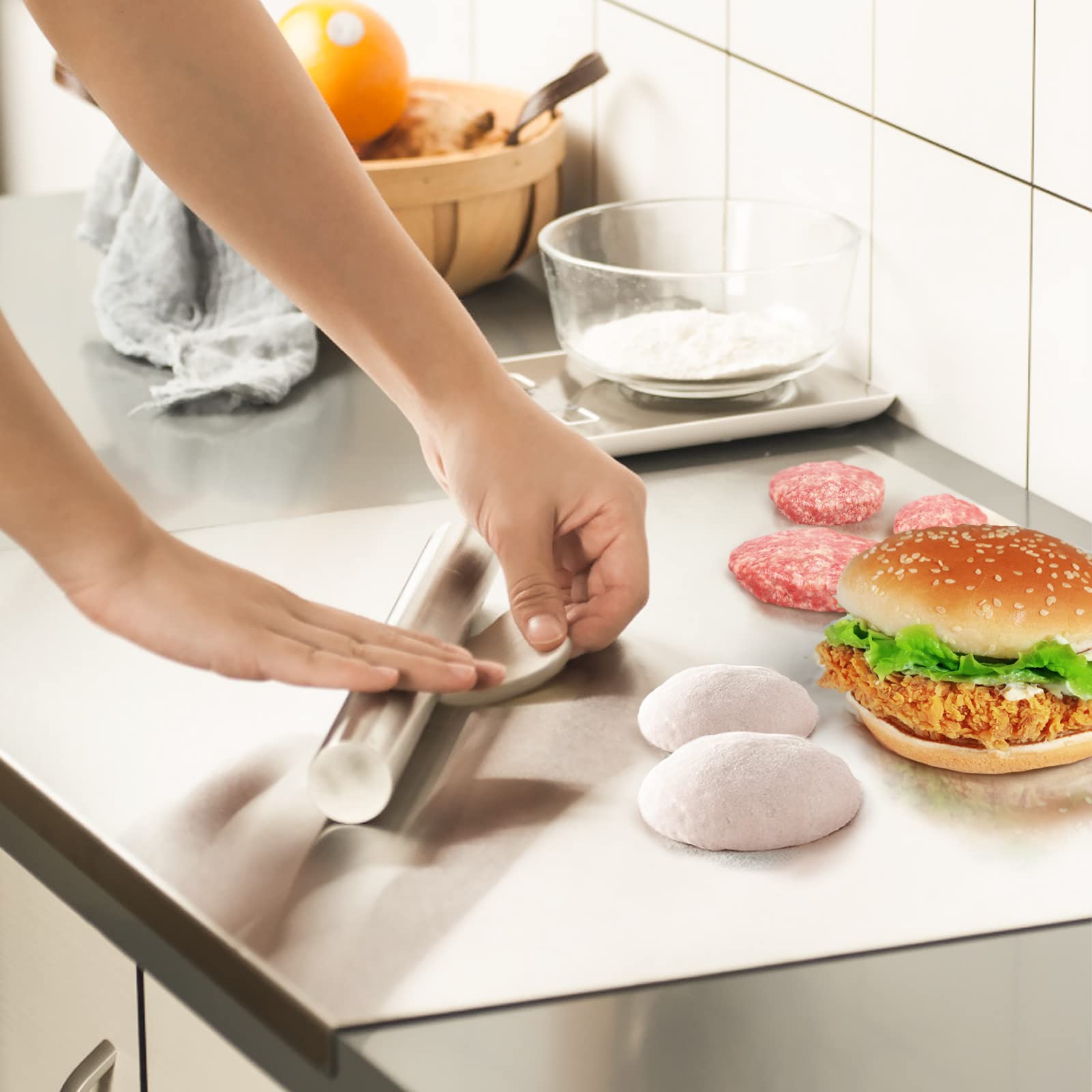 awagas kitchen cutting board protects the tabletop during prep and serving