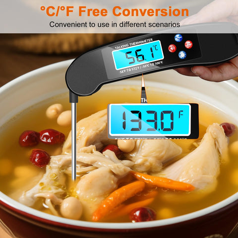 Awaiymi large LCD backlit display makes temps easy to read day or night