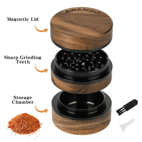 Awanso shell-less spices ground evenly with sharp teeth