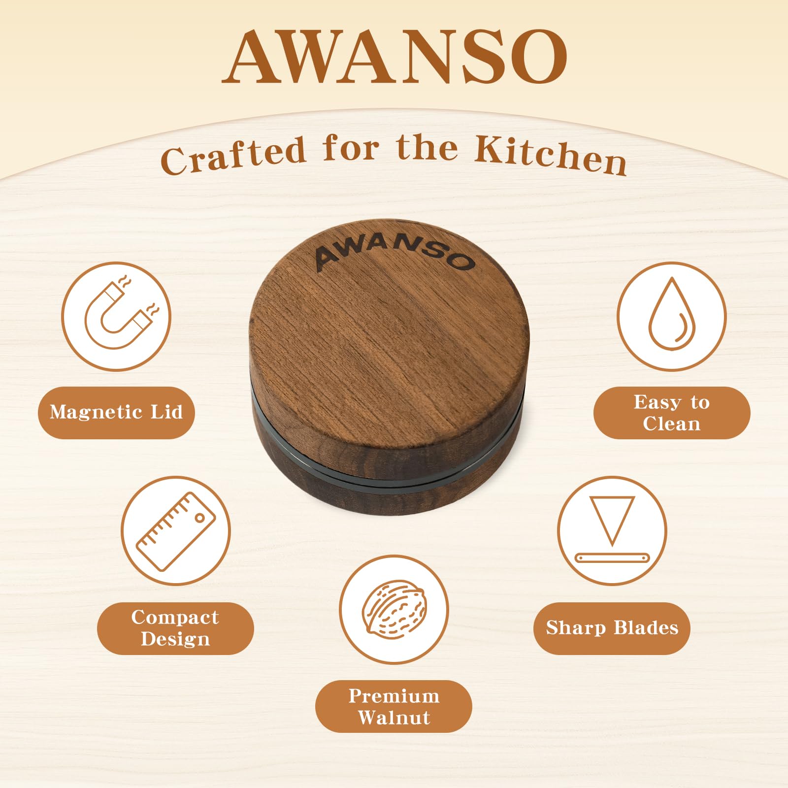 Awanso easy-to-clean grinder simplifies post-cook maintenance.