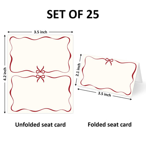 AWDSTN folded table card stands upright, ideal for banquet seating.