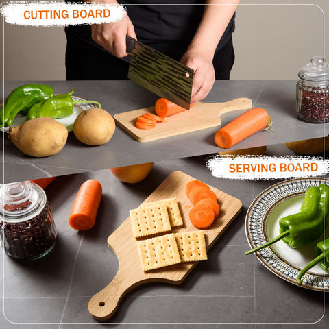 Awizom bamboo cutting boards serving board ideal for cheeses and appetizers.