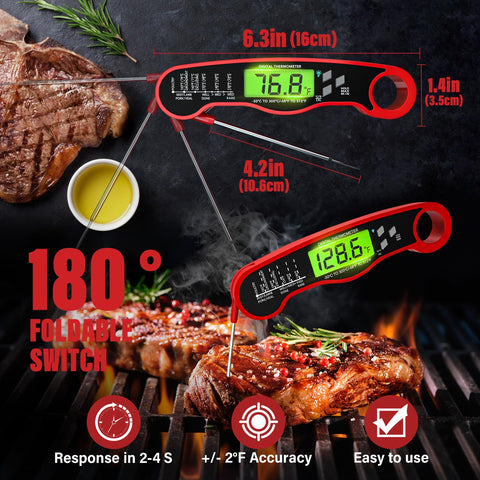 AWLKIM extra-large dial oven thermometer right for easy browning checks.