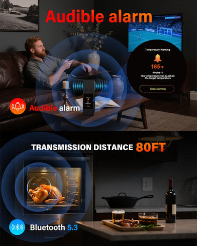 AWLKIM fast 1-second readings with 0.1°F accuracy for precise cooking