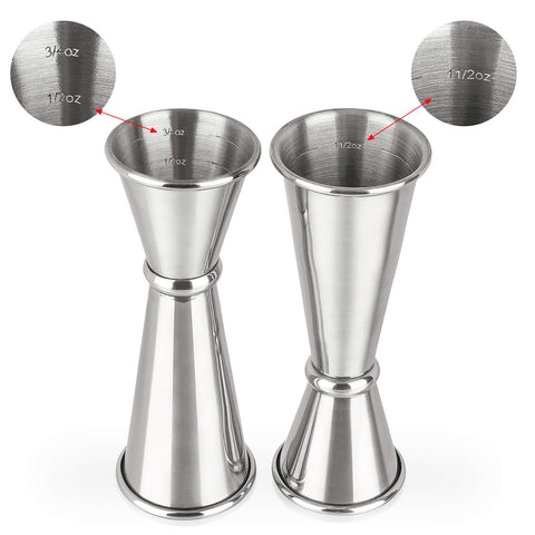 Awpeye double-sided jigger with interior and exterior markings for consistency