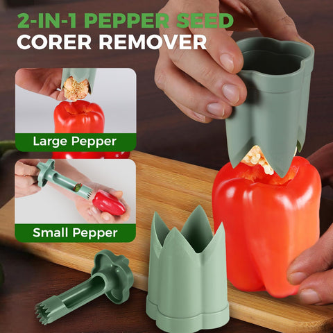 awrose long corer for chili peppers demonstrates precision slicing.