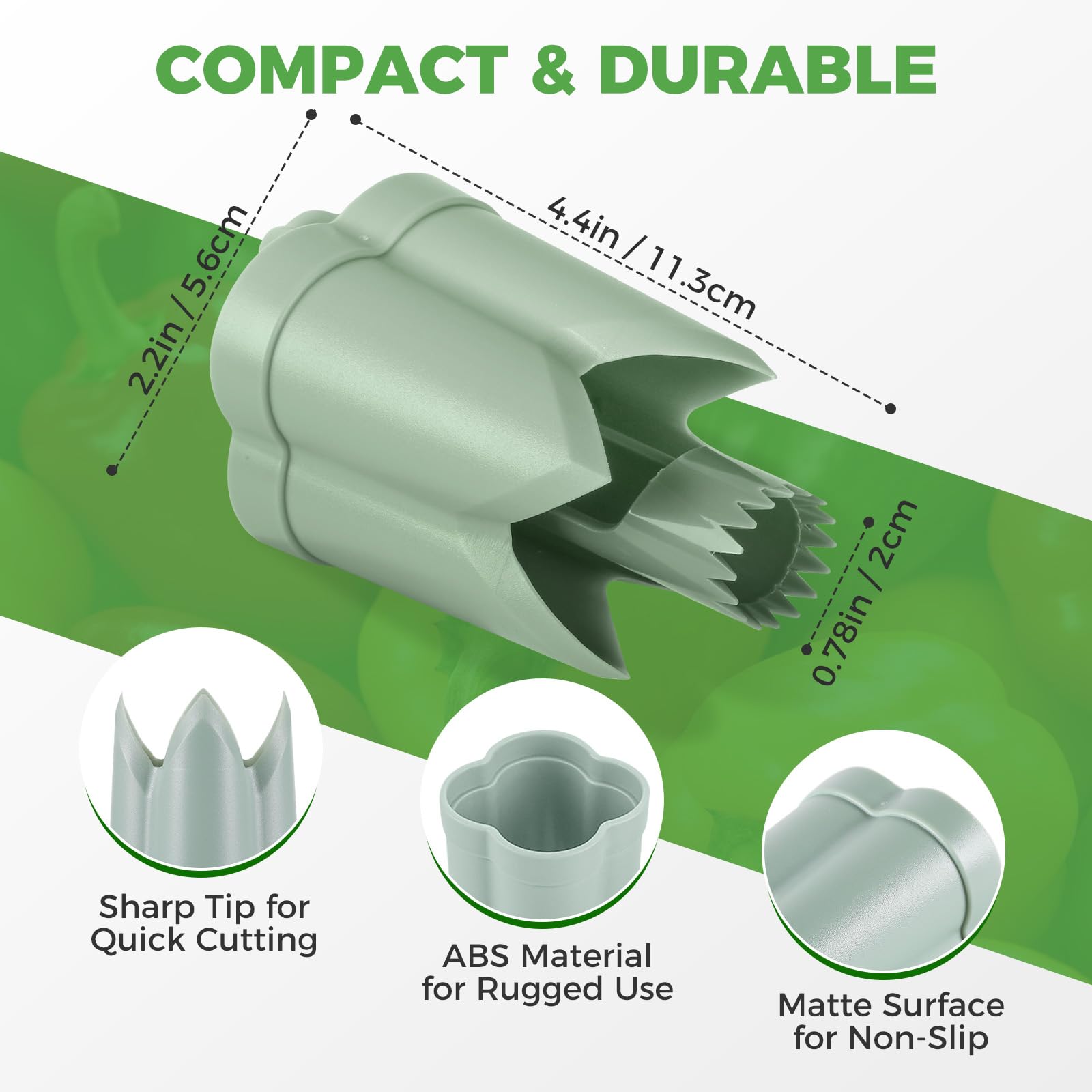 awrose short corer for bell peppers enables quick cores.