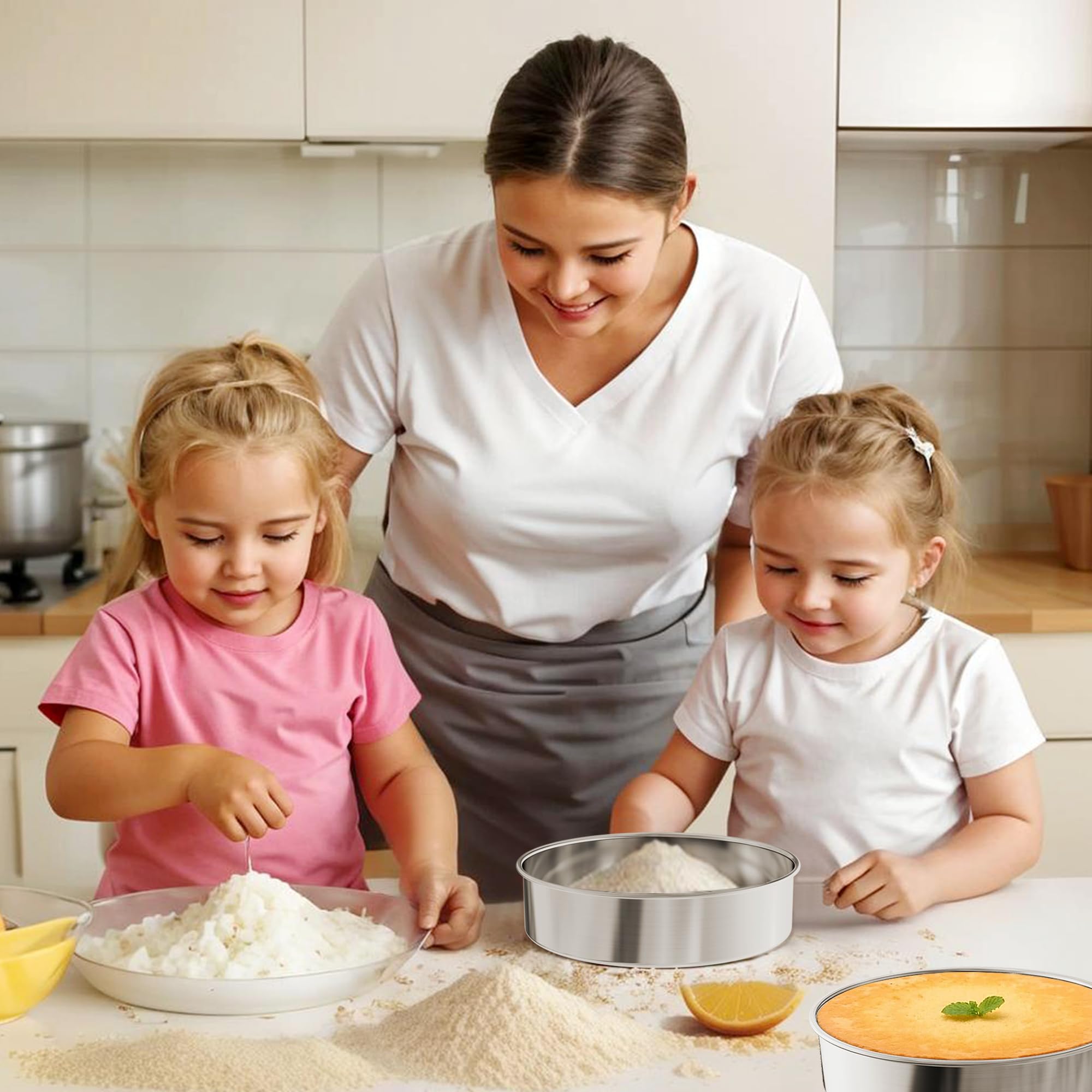 AWTBDP round cake pans ideal for birthdays and holiday desserts.