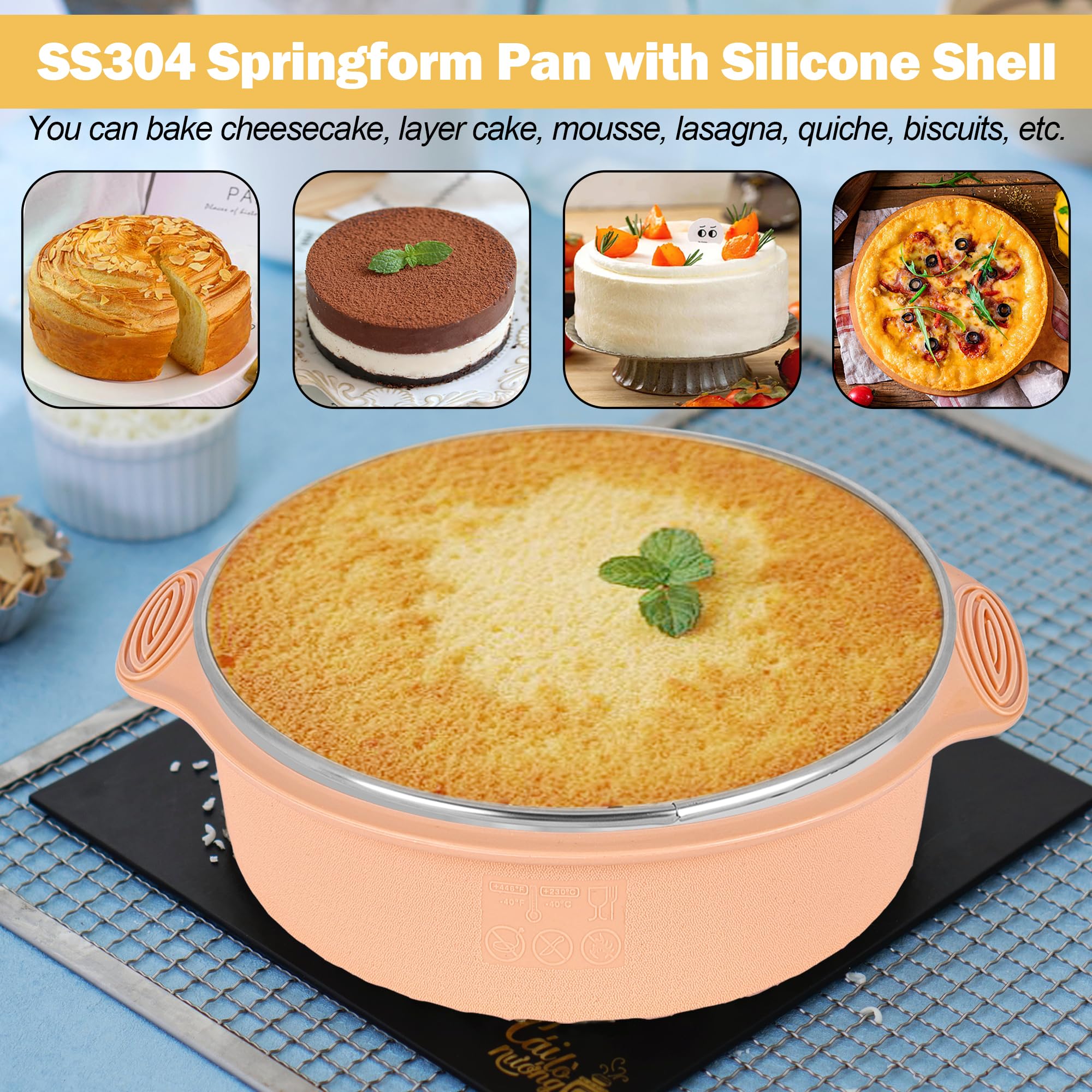 AWTBDP Removable bottom design enables effortless cake release.