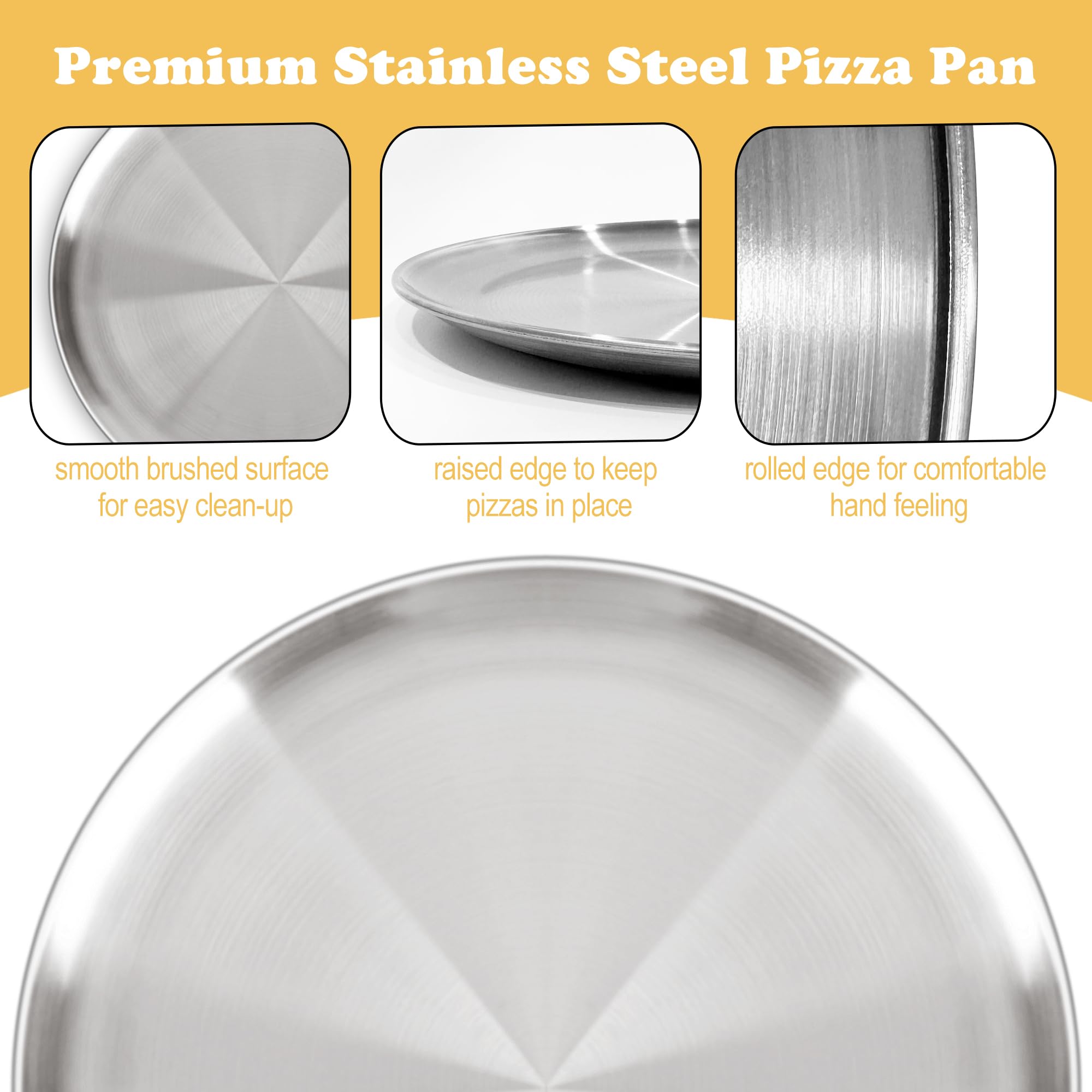 AWTBDP sloped edges keep toppings centered and prevent spills.