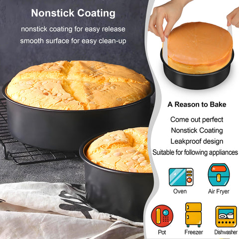 Fixed bottom design prevents leaks for mess-free cake cutting.