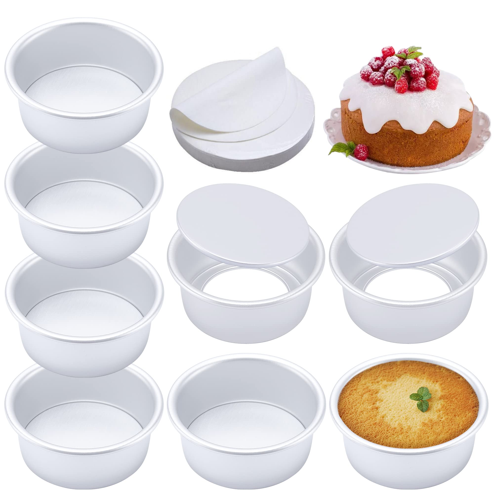 AWTBDP 4-inch round cake pan top view for mini layer cakes with even results