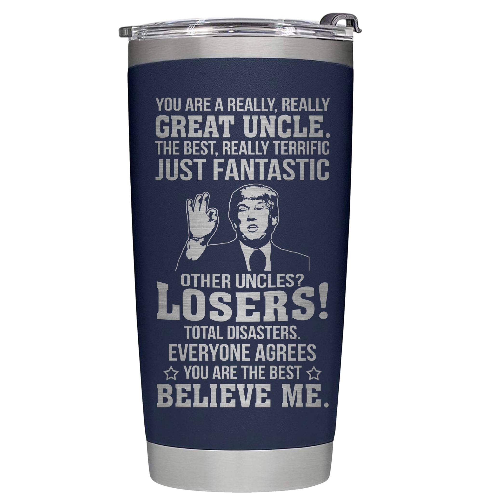 AWTHATMAZING 20oz navy stainless steel tumbler keeps drinks at the right temperature