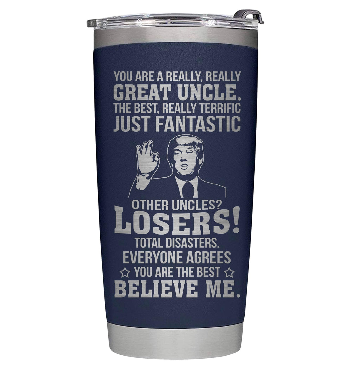 AWTHATMAZING 20oz navy stainless steel tumbler keeps drinks at the right temperature