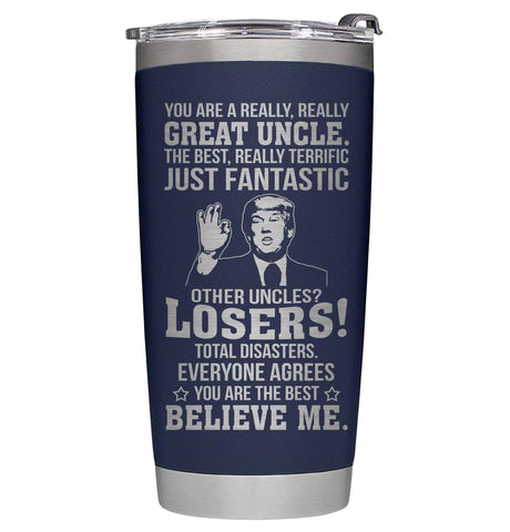 AWTHATMAZING 20oz navy stainless steel tumbler keeps drinks at the right temperature