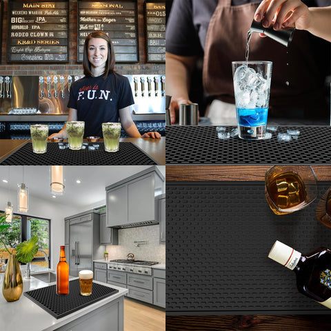 AXIESO non-slip surface prevents shifting during busy bar service.