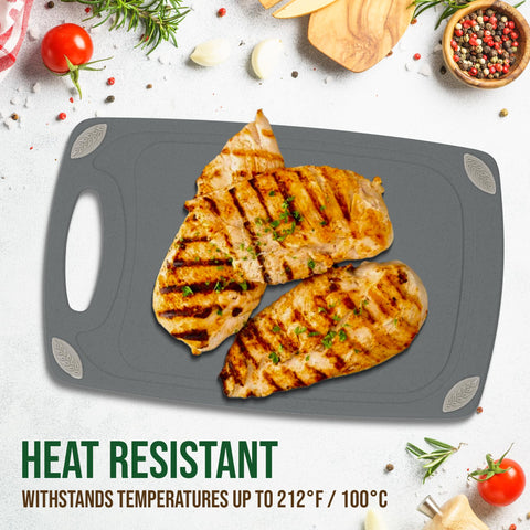 AXIOM CREATIONS anti-slip pads stabilize chopping during prep.