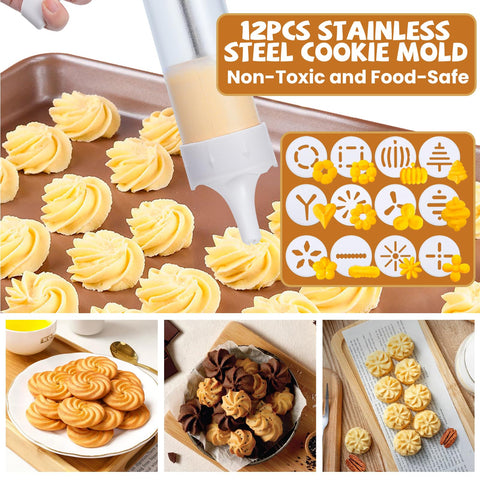 AXWATDEI cookie discs set of 12 for versatile decorating patterns.