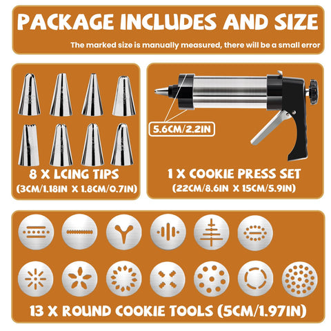 AXWATDEI cookie press kit is perfect for holidays and gifting.