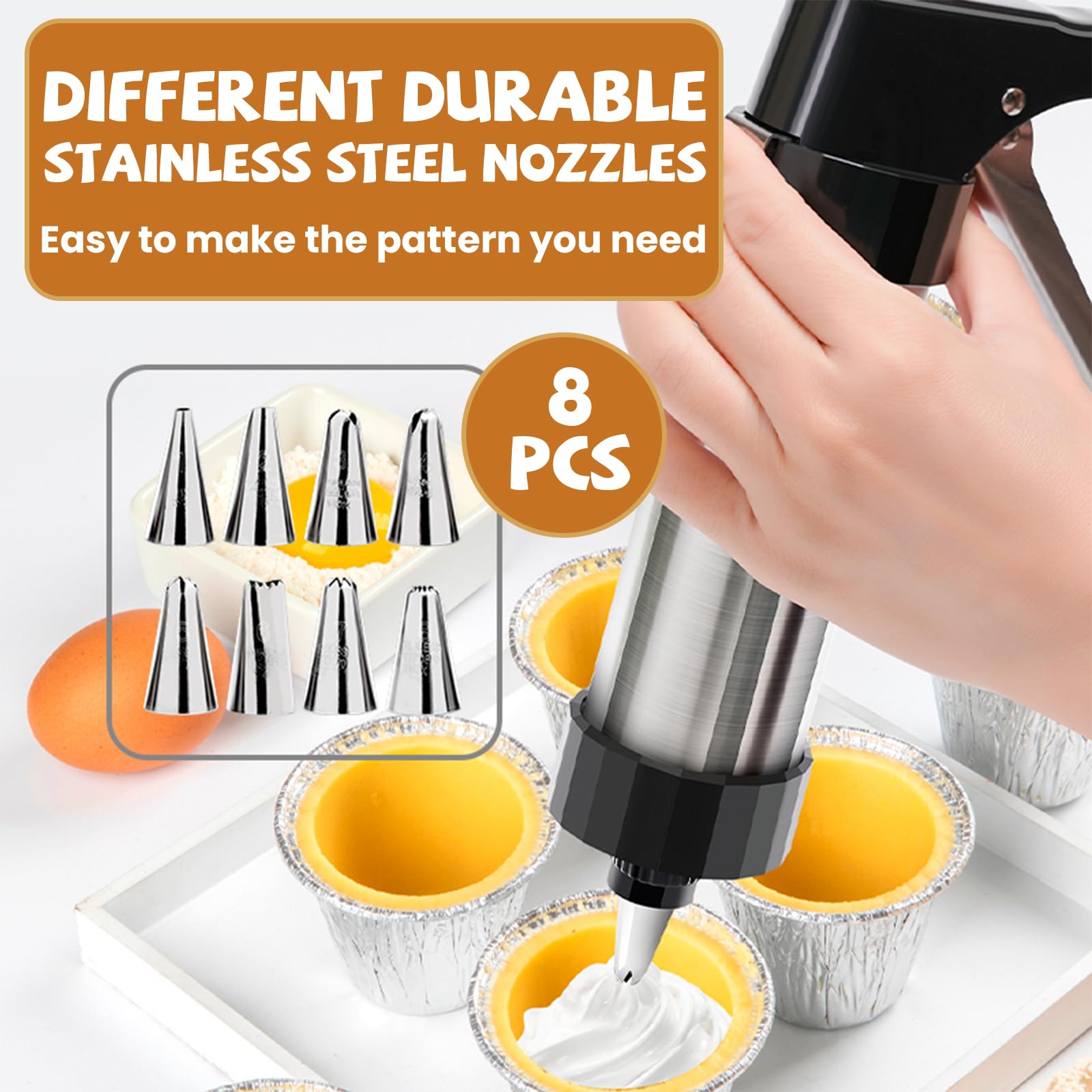 AXWATDEI cookie press kit features easy-clean design for quick maintenance.